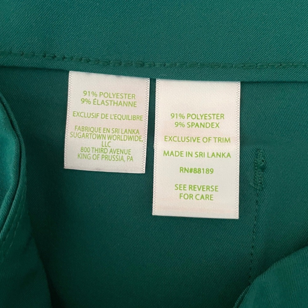Lilly Pulitzer Luxletic Teal Green Pull On Pants 10 Athletic Ankle Resort Sporty - Picture 8 of 10